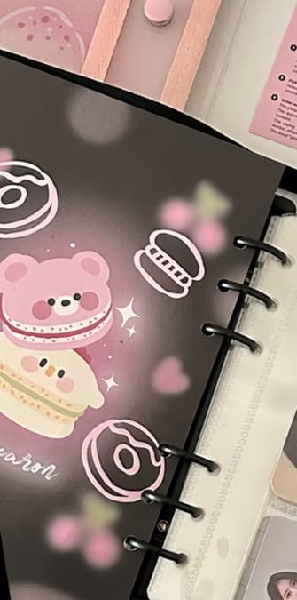 アルバム かわいい食べ物柄アルバムリング