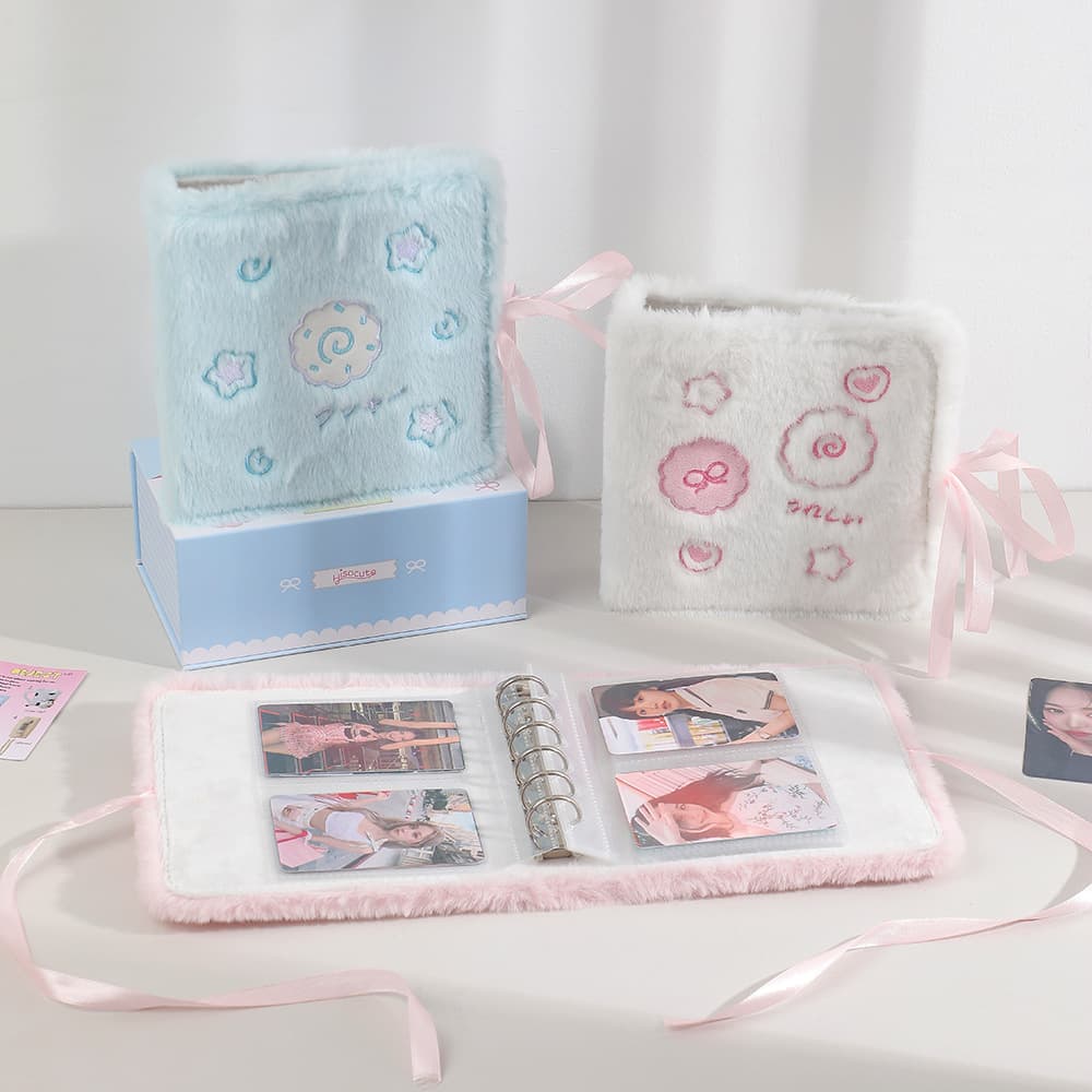アルバム リング もこもこ刺繍の思い出帳