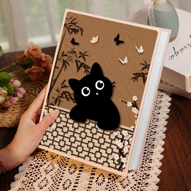 アルバム 黒猫と季節の彩り 製本 思い出製本アルバム