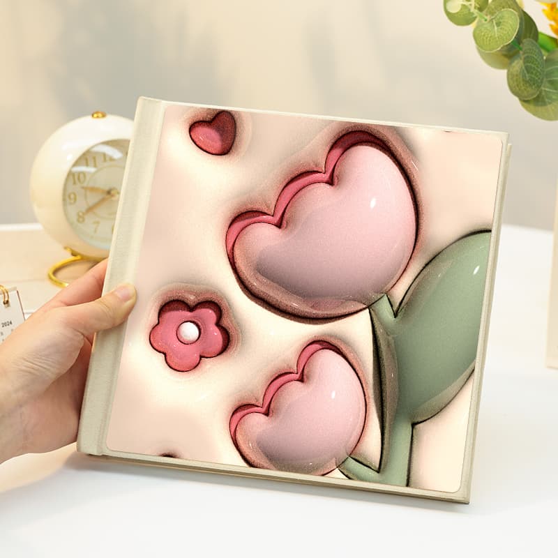 アルバム 思い出フォトアルバム 豪華ハート装飾